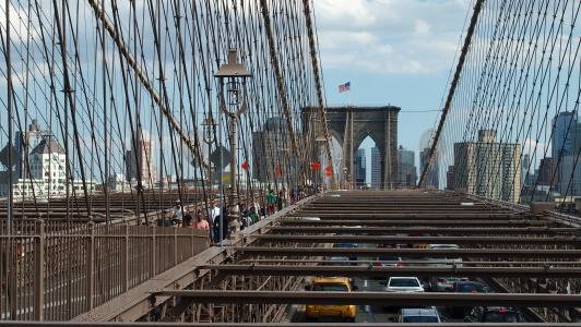 纽约, 感兴趣的地方, 具有里程碑意义, 吸引力, 布鲁克林大桥, 纽约城, 曼哈顿-纽约市