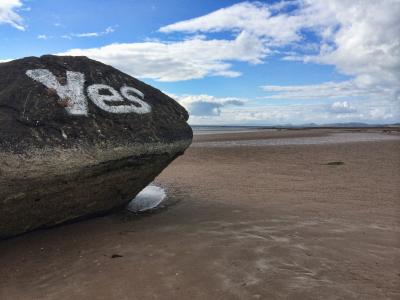 是的, 岩石, 苏格兰, 海滩, 蓝色, 郡, dom