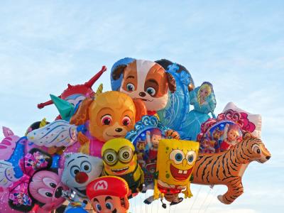 公平, 气球, 天空, 儿童角色, 乐趣, 动物, 文化