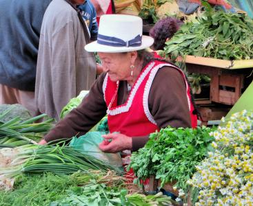 昆卡, 厄瓜多尔, 市场, 农民, 传统服饰