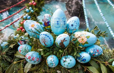 复活节, 复活节彩蛋, 多彩, 海关, 被绘的蛋
