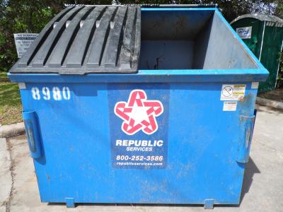 垃圾, 垃圾桶, 垃圾, 垃圾, 集装箱, 废物, 蓝色