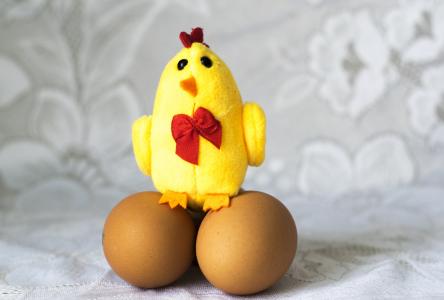 鸡, 玩具, 鸡蛋, 复活节, 假日