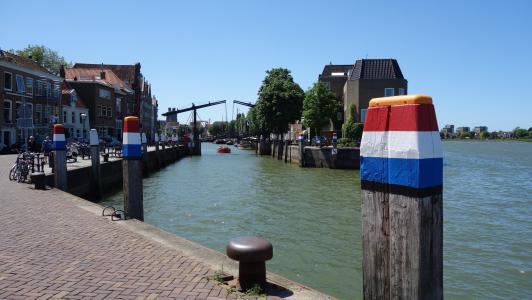 荷兰, 多德雷赫特, 水, 城市, 划船, 端口, 容器