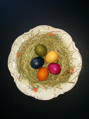 复活节彩蛋, 染料蛋, 复活节, 鸡蛋, 复活节装饰品, 装饰, 复活节的巢