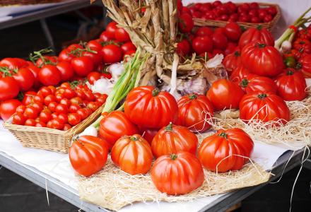 西红柿, 农民本地市场, 立场, 演示文稿, 蔬菜, 食品, 健康