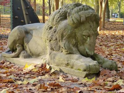 狮子, 石头, 石雕, 雕像, 公园
