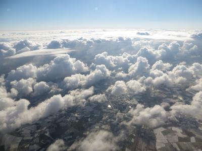 云彩, 顶视图, 飞机, 视图, 飞机, 鸟瞰图, 飞行