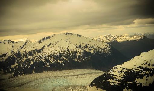 门登霍尔冰川, 阿拉斯加, 山脉, 雪, 风景名胜, 景观, 冰川