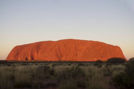 艾尔斯岩, 乌卢鲁, 澳大利亚, 具有里程碑意义, 布什, 红色, 风景名胜