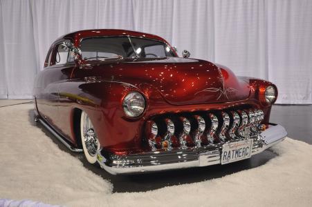 而作, 汽车, 车辆, 汞1950, 1950, 红色, 铬