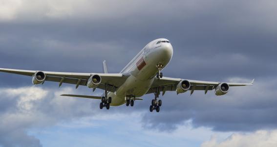 飞机, 空客, 飞行, 空中客车340, 云计算, 汉密尔, 挪威语