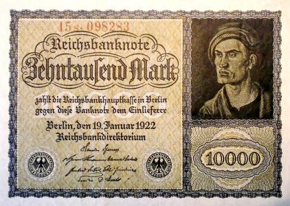 通胀, 钱, 1922, 帝国钞票, 德国, 战争引起, 贫困