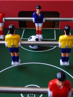 桌上足球球, 足球, 球场, 足球, 足球, 体育, 红色