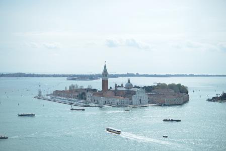 威尼斯, 意大利, 圣乔治, 钟楼, 海, 著名的地方, 欧洲