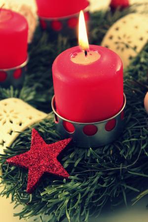 装饰, 圣诞节, 圣诞节, 来临, 烛光, 蜡烛, 火焰