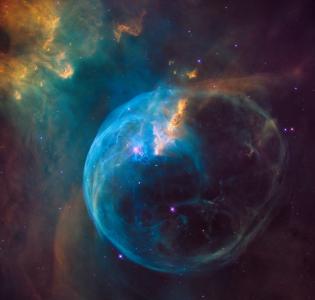 天文学, 气泡星云, 宇宙, 银河, 空间, 宇宙, 摘要