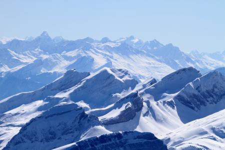 山脉, 高山, 瑞士, 雪, 山顶金字塔, 岩石, 蓝色白色