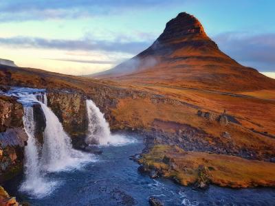 基尔丘山, 神奇的山, 冰岛, 瀑布, 童话, 风景名胜, 自然