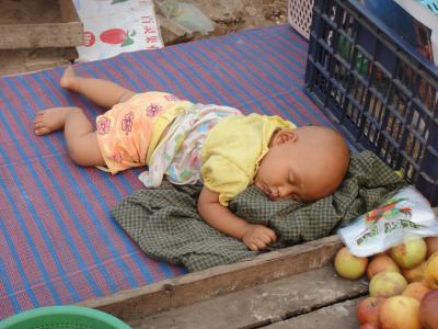 缅甸, 睡眠, 宝贝, 困了, 儿童, 安静, 累了
