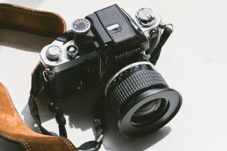 黑色, 相机, 镜头, 摄影, 表带, 附件, 相机-摄影器材