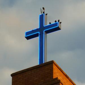 鸟类, 十字架, 尖塔, 教会, 建筑, 基督教, 建筑