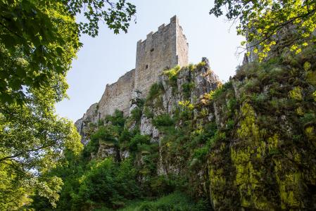 白色石头, 城堡, 废墟, 巴伐利亚, 巴伐利亚森林, 城堡塔, 堡
