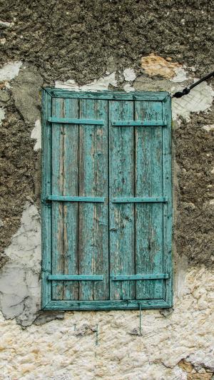 塞浦路斯, xylotymbou, 老房子, 窗口, 年龄, 木制, 生锈