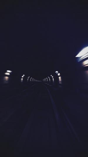 隧道, 灯, 黑暗, 方式, 走廊, 观点, 道路