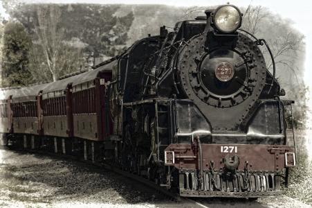 机车, 蒸汽机车, 火车, 纪念碑, 铁路, 车辆, 铁路