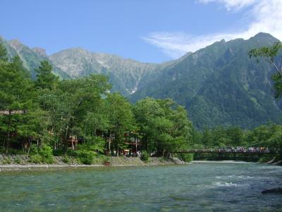 kamikochi, 卡帕桥, 梓, 日本, 山, 自然, 河