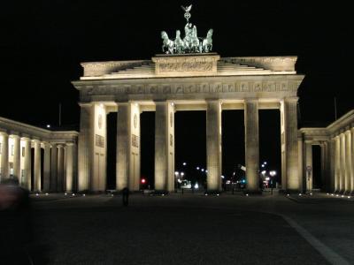勃兰登堡门, 柏林, 建筑, 建设, 具有里程碑意义, 纵栏式, 晚上