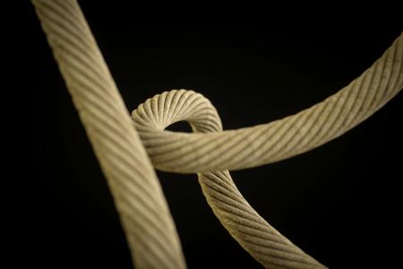 绳子, 绳子细节, 绳子特写, 黑色背景, 连接, 强度, 系结