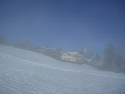 雾, mittelberg, 冬天, 雪, 天空, 蓝色, 阿尔高