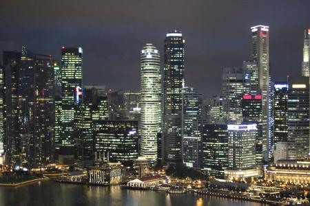 富尔顿湾, 新加坡, 摩天大楼, 亚洲, 城市, 城市景观, 天际线
