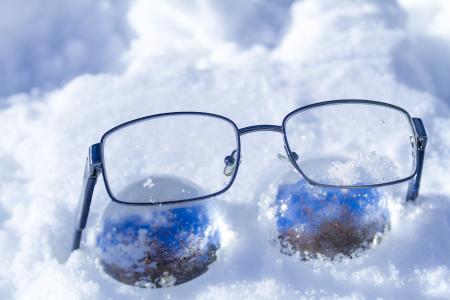 眼镜, 雪, 玻璃球