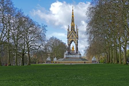 伦敦, 海德公园, 艾伯特王子纪念馆, 英格兰, 著名的地方, 建筑, 树
