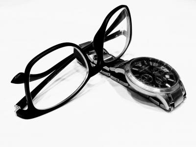 黑色和白色, 教育, 眼镜, 眼镜, 办公室, 老花镜, 钢