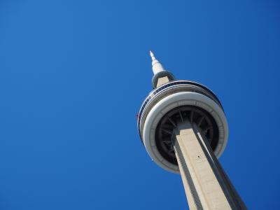塔, 蓝蓝的天空, 多伦多, 加拿大, 高