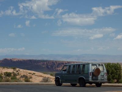 美国, 客场之旅, 福特面包车, econoline, 国家公园, 红色的岩石, 亚利桑那州