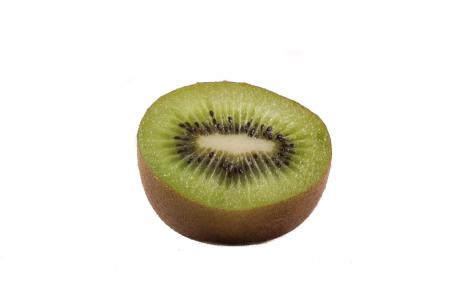 水果, 白色背景, 宏观, 猕猴桃, 切, 绿色, 截面