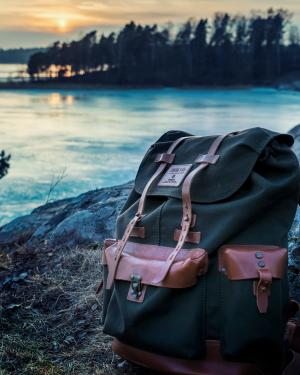 袋, 背包, 旅行, 户外, 冒险, 岩石, 湖