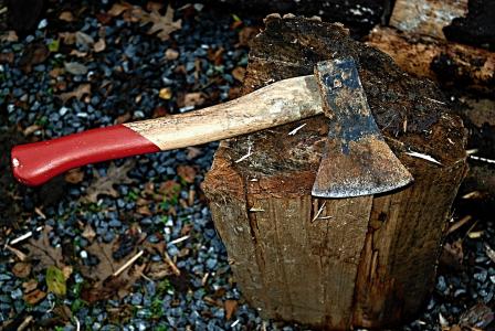 ax, 斧头, 块, 木材, 芯片, 砾石