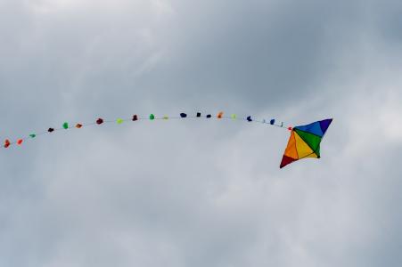 放风筝, 天空, 彩虹, 颜色, 体育, 乐趣, 飞