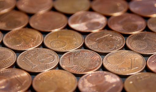 硬币, 占, 钱, 付款方式, 铜, 欧元, 硬币