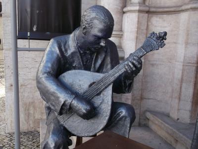 雕像, 法歌手, 男子, 吉他, 里斯本, 法