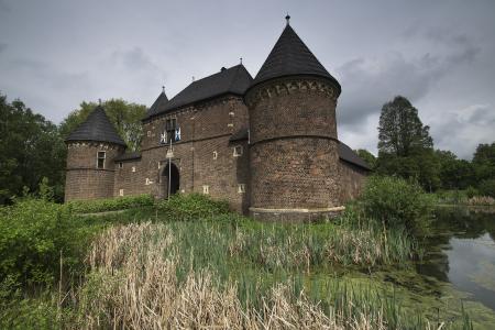 城堡, vondern, 奥伯豪森, 中世纪, 骑士, 城堡的墙壁, 广角