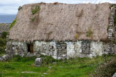 茅草的屋顶, 爱尔兰, 爱尔兰语, 小屋, 草堂, 屋顶, 老