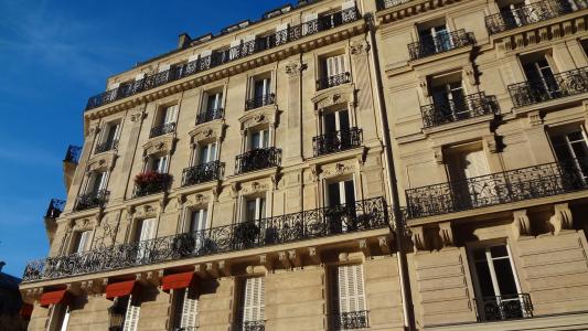 建筑立面, windows, 巴黎, 法国