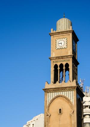 建筑, 摩洛哥, 卡萨布兰卡, 建设, 塔, 时钟, 钟塔
